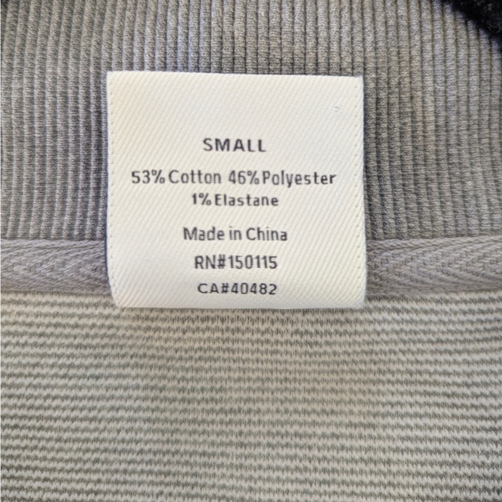 Varley Ottoman Small Gray Zip Pullover Sweatshirt - Picture 6 of 11